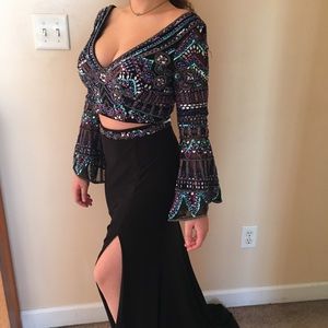 Rachel Allan 2 Piece Prom Dress